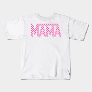 Checkered mama retro design Kids T-Shirt